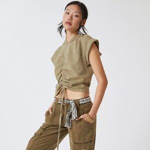 NWT Anthropologie T.La Sleeveless Drawstring Hoodie